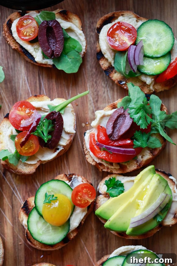Pinterest icon for sharing the Crostini Appetizers with Hummus recipe