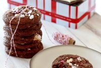 Salted Peppermint Bark Chocolate Chip Cookies