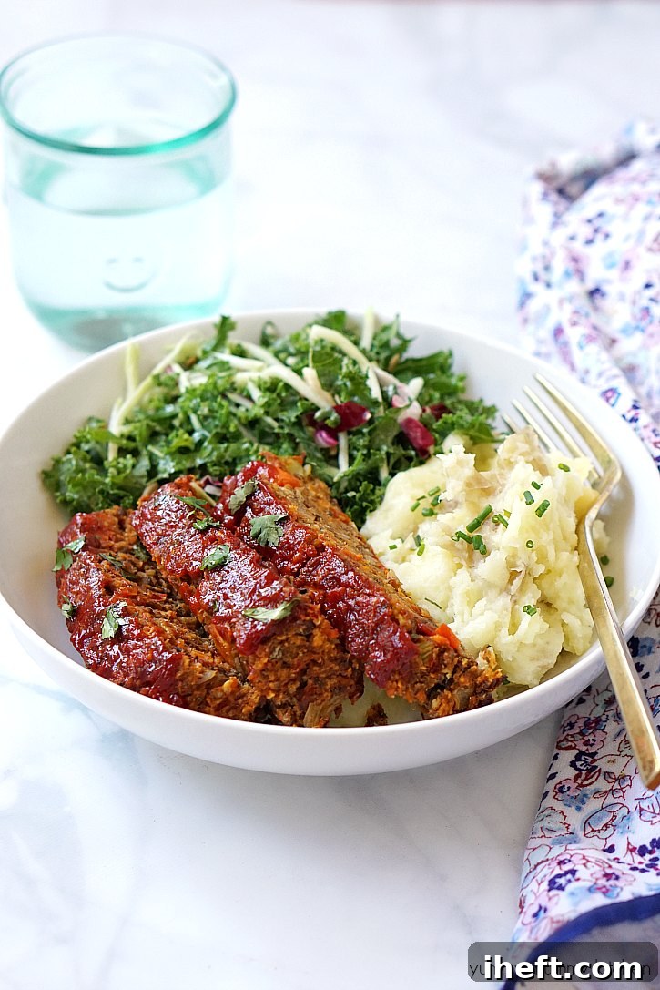 Delicious and hearty vegan lentil loaf with a sweet ketchup glaze, perfect as a plant-based alternative to classic meatloaf.