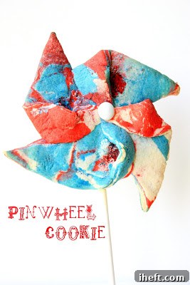 Vibrant Patriotic Pinwheel Cookies for July 4th
