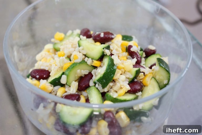 Vibrant Summer Brown Rice and Bean Salad