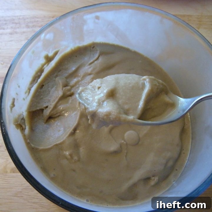 A bowl of homemade coffee gelato ice cream, perfectly scooped and ready to enjoy.