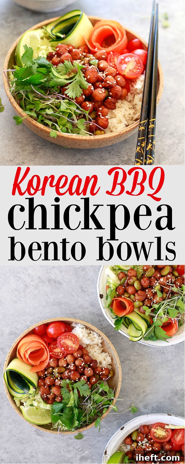 These Buddha-style bento bowls are incredibly flavorful, delicious, and exceptionally healthy! They are generously packed with nutrient-rich plant-based ingredients such as savory BBQ chickpeas, fluffy rice, delicate carrot and zucchini ribbons, fresh cilantro, and vibrant microgreens. This recipe offers an easy and delightful vegetarian, vegan, and gluten-free idea for both lunch and dinner.