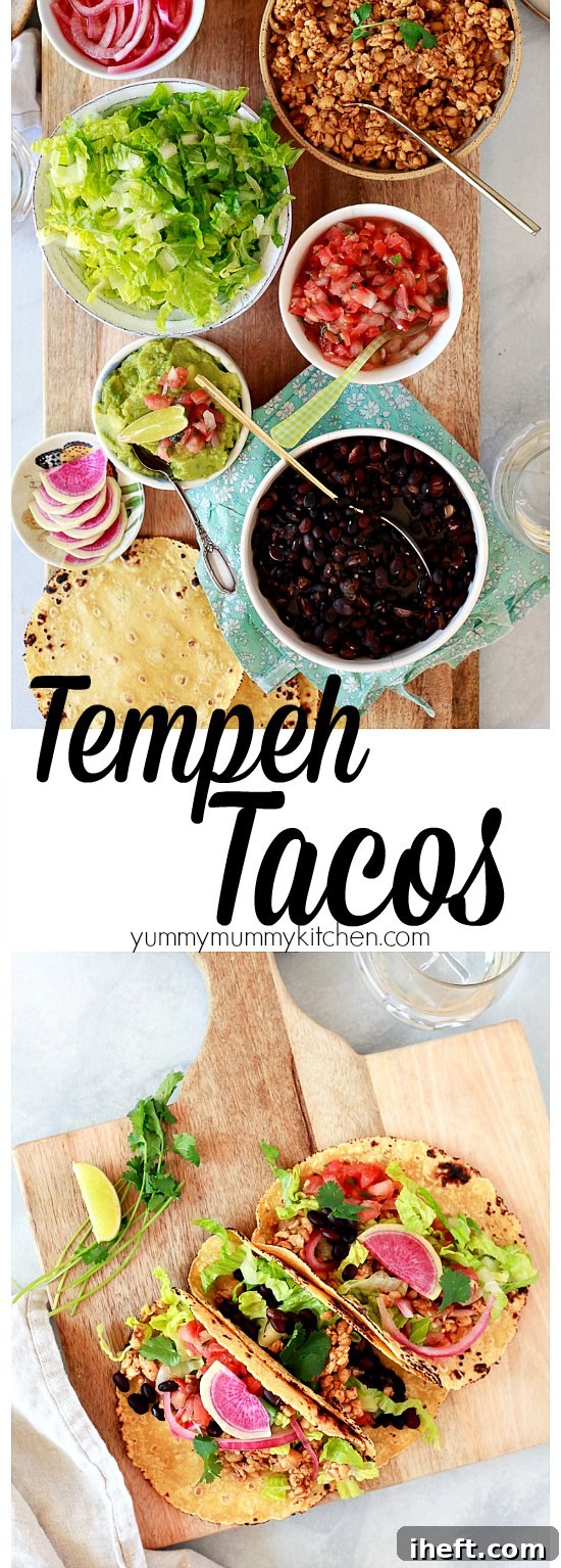 Discover how to prepare irresistible tempeh tacos with this straightforward recipe. Tempeh tacos offer a fantastic vegan and vegetarian dinner option, perfect for serving DIY style at a taco bar.