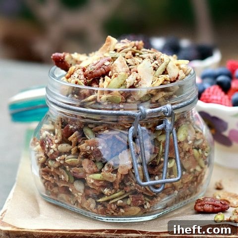 Grain-Free Superseed Granola, a delicious and healthy snack or breakfast.