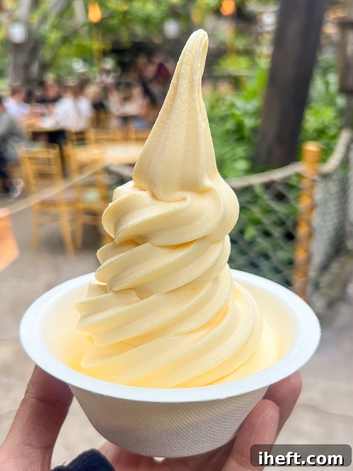 Classic Dole whip in a cup at Disneyland in California. 