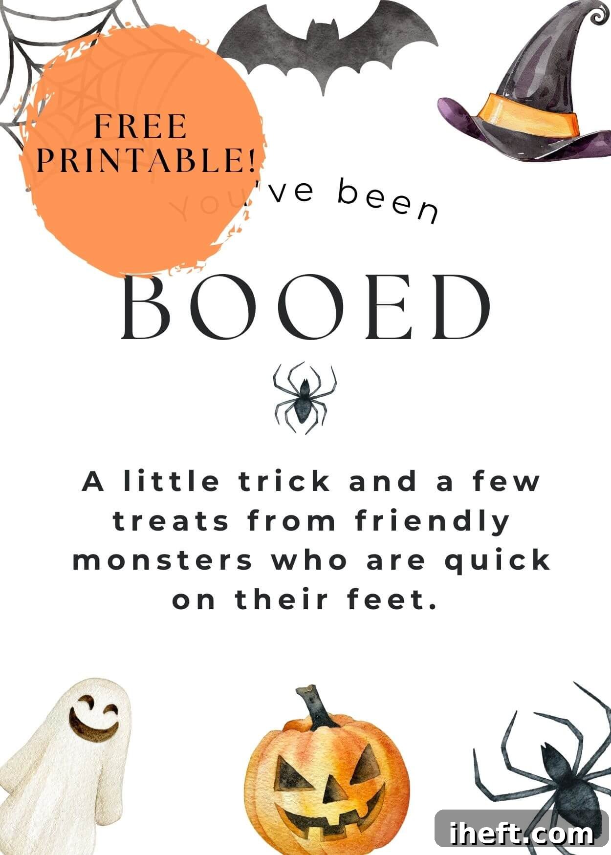 A graphic to download as a You've been Booed free printable. 