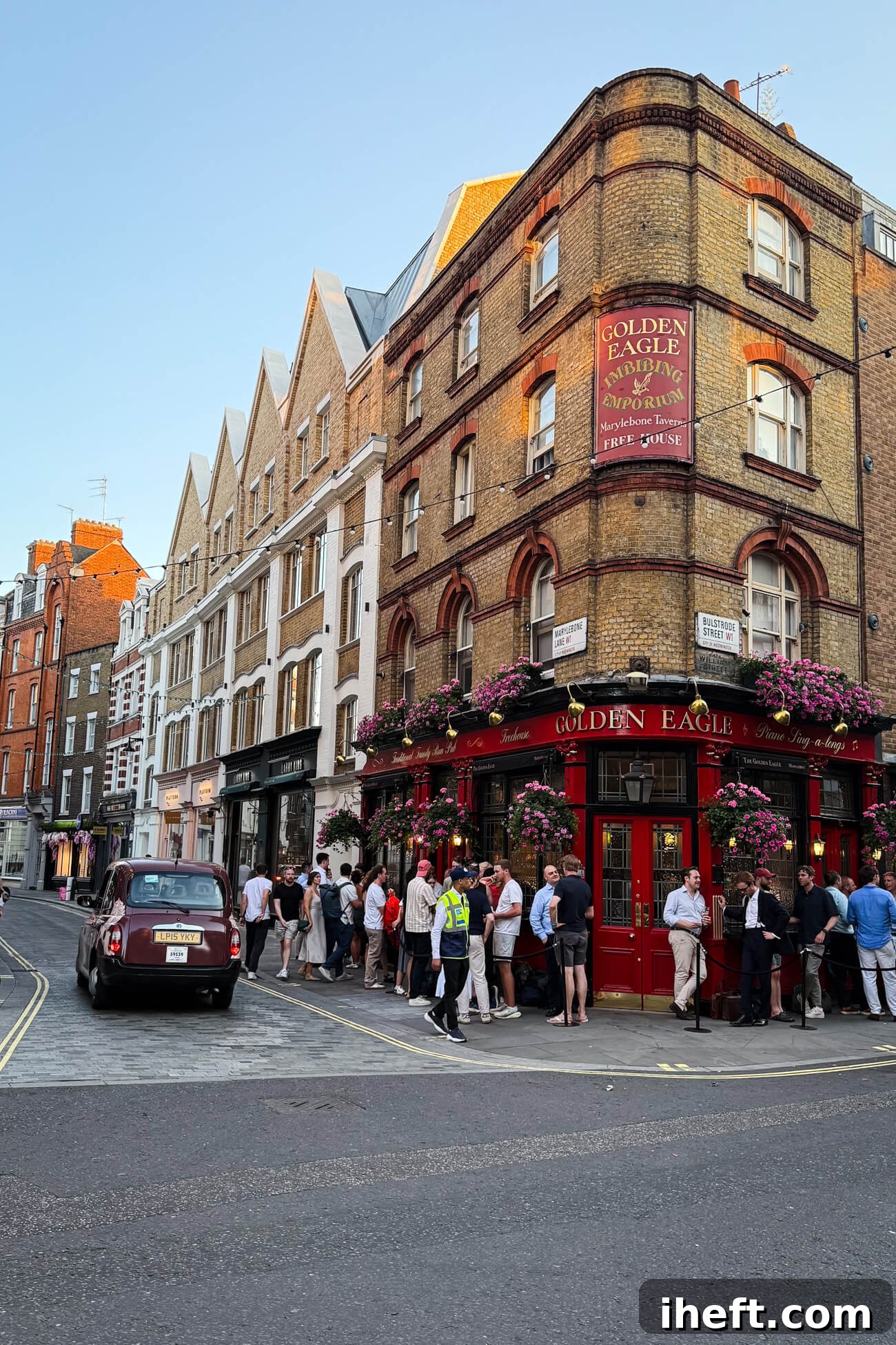 A picturesque street scene in Marylebone, London, with charming architecture and a serene atmosphere.