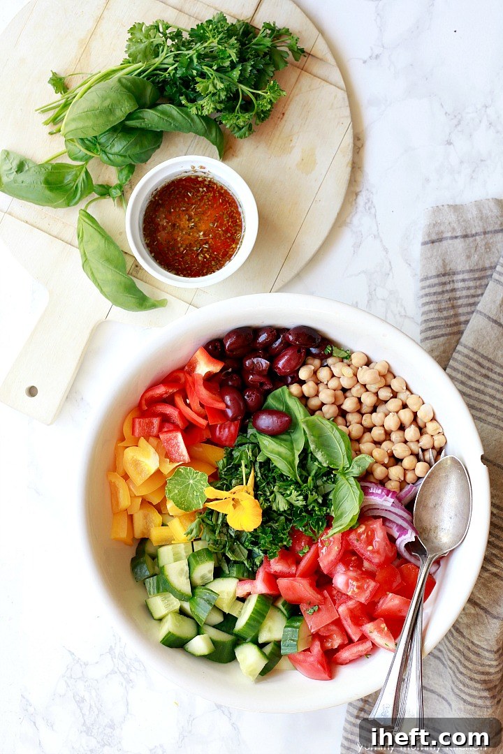 Pin this Greek salad recipe