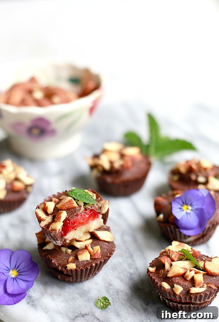 Delicious and healthy frozen chocolate covered banana split bites, perfect for a vegan and gluten-free snack.