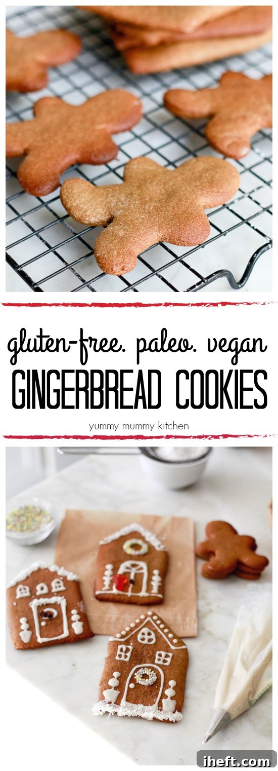 This easy gingerbread cookie recipe features natural ingredients like almond flour, maple syrup, and coconut oil. These delicious gingerbread cookies are vegan, paleo, and completely gluten-free!