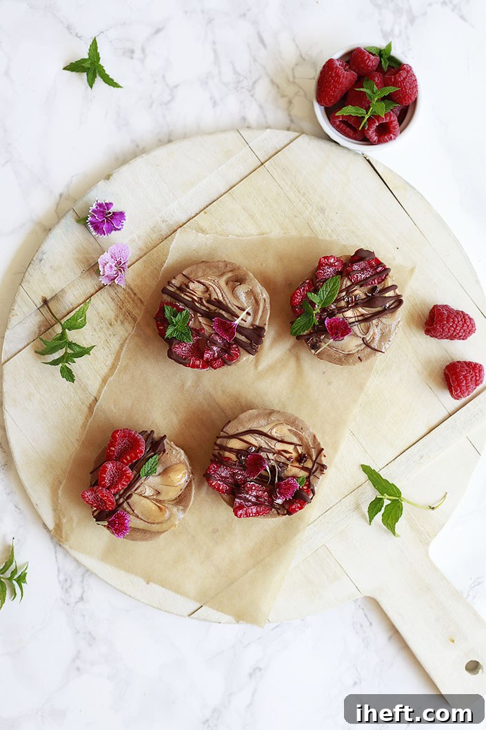 protein nice cream pies, healthy dessert, chocolate peanut butter