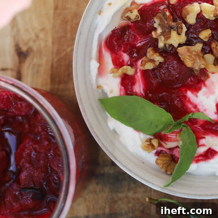 Roasted Plum Compote with Cinnamon and Vanilla 2 Roasted Plum Compote